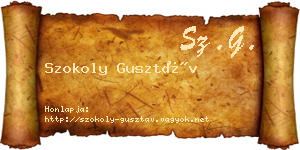 Szokoly Gusztáv névjegykártya