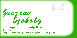 gusztav szokoly business card